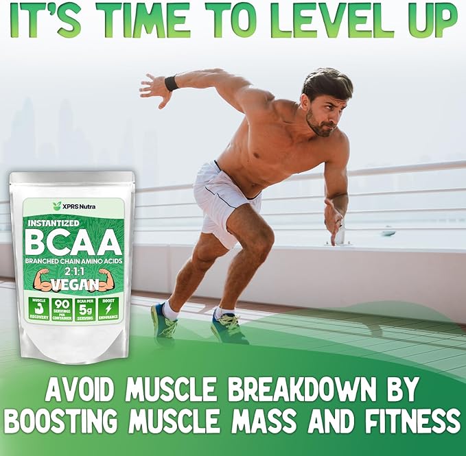 XPRS Nutra BCAA Powder - Amino Acids Supplement for Men - Unflavored BCAA Workout Supplements - Gym Supplements for Men - Amino Acids Supplement for Women for Gym Post Workout Recovery (2 Pounds)
