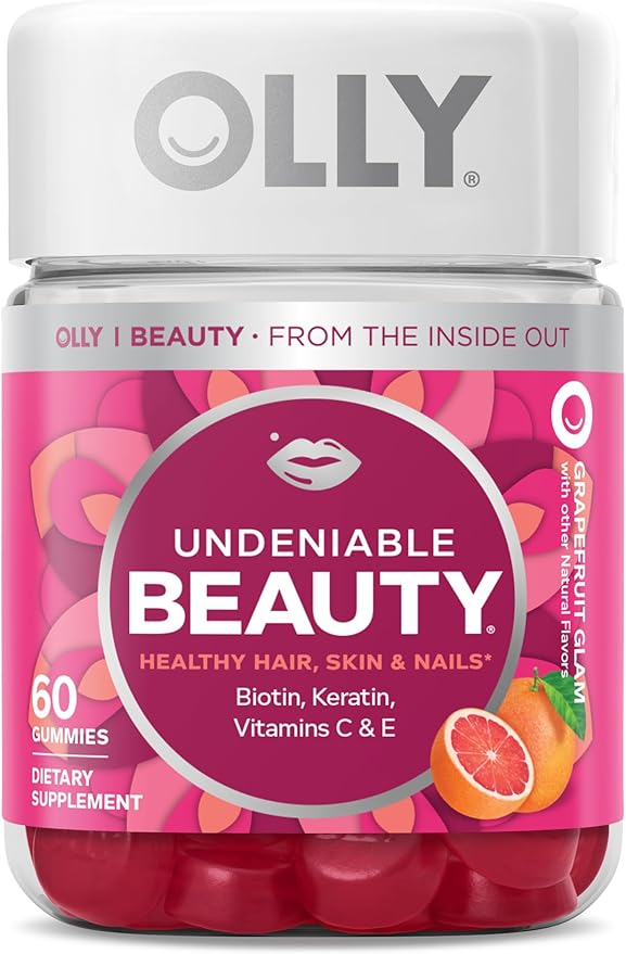 OLLY The Essential Prenatal Gummy Multivitamin, 30 Day Supply (Gummies), Sweet, Folic Acid & Undeniable Beauty Gummy, for Hair, Skin, Nails, Biotin, Vitamin C, Keratin