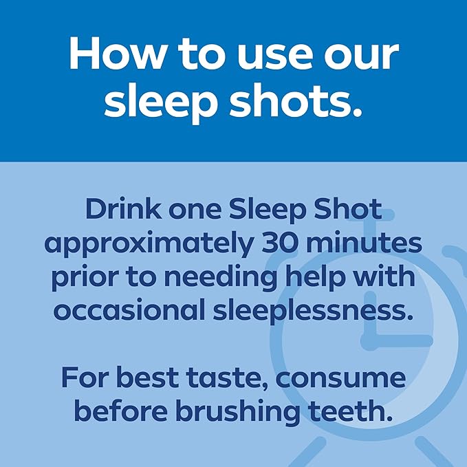 Dream Water Sleep Aid Supplement Drink; Melatonin 5mg, GABA, 5-HTP; Zero Sugar, Natural Flavors, No Added Colors, 2.5 oz Liquid Sleep Shots, Nighttime Nectar, 12-Count