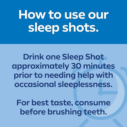 Dream Water Sleep Aid Supplement Drink; Melatonin 5mg, GABA, 5-HTP; Zero Sugar, Natural Flavors, No Added Colors, 2.5 oz Liquid Sleep Shots, Nighttime Nectar, 12-Count