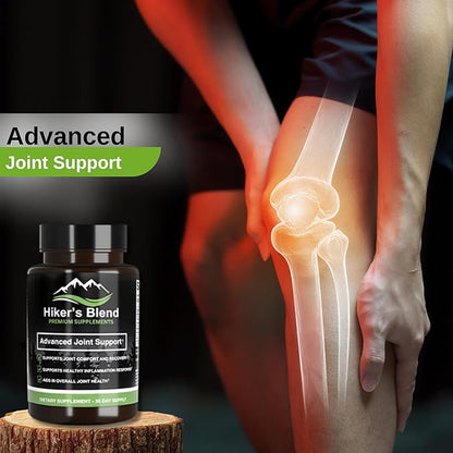 Advanced Joint Support Supplement for Hikers – Glucosamine, MSM, Turmeric & Boswellia Serrata – Developed by Hikers for Hikers – 30-Day Supply