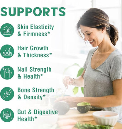 Bovine Collagen Peptides Powder for Women and Men, Grass-Fed Hydrolyzed Collagen Protein Type I & III, Skin, Hair, Nails, Bones, Digestion, Unflavored, Non-GMO, Keto & GF, 22 Servings, 16oz