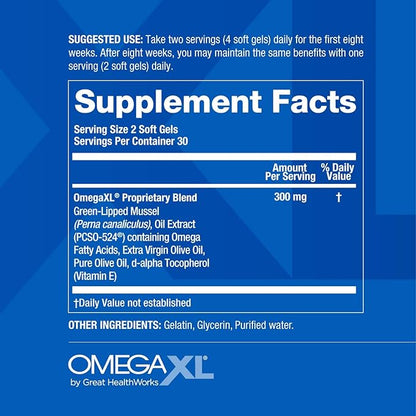 OmegaXL Powerful Joint and Muscle Support Supplement (60 Count) & TurmericXL (30 Count)