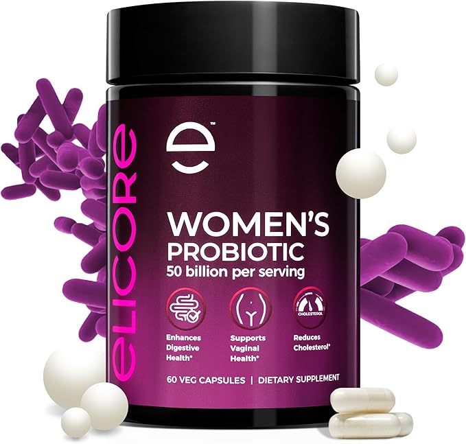 Probiotics for Women 50 Billion CFU - Lactobacillus for Digestive & Vaginal Health - Non-GMO, Gluten-Free Blend with MAKTREK Bi-Pass Technology - Vaginal Probiotics - 60 Veg Capsules