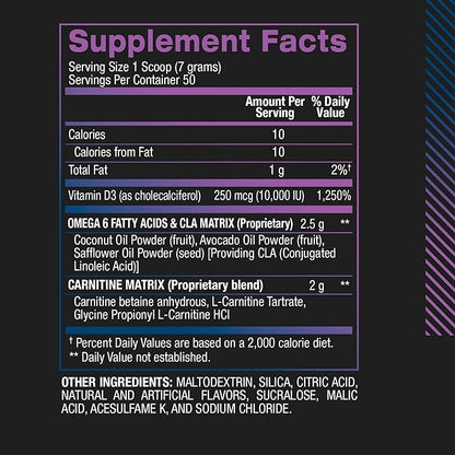 BPI Sports CLA + Carnitine – Conjugated Linoleic Acid – Performance, Lean Muscle – Caffeine Free – For Men & Women – Snow Cone – 50 servings – 12.34 oz.