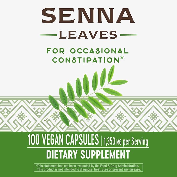 Nature's Way Senna Leaves, Supports Occasional Constipation Relief*, 100 Vegan Capsules (Pack of 4)
