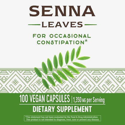 Nature's Way Senna Leaves, Supports Occasional Constipation Relief*, 100 Vegan Capsules (Pack of 4)