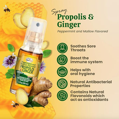 Beelife Propolis Throat Spray – Bee Propolis Spray for Natural Immune Support & Sore Throat Relief – Rich in Antioxidants, Flavonoids & Artepillin C,No Sugar, Gluten-Free -3-Pack, 90ml (Assorted)