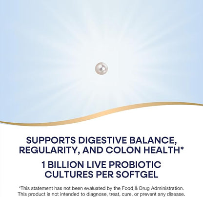 Nature's Way Complete Probiotic Pearls, Supports Digestive Balance*, 1 Billion Live Culture, Supplement for Men and Women, No Refrigeration Required, 30 Softgels (Packaging May Vary)