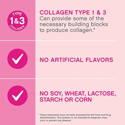 NeoCell Super Collagen Peptides, 10 g Collagen/Single-Serve Packet; Keto Certified, Gluten Free; for Healthy Skin, Hair, Nails and Joint Support;* Unflavored Powder, 20 Servs, 7 Oz.