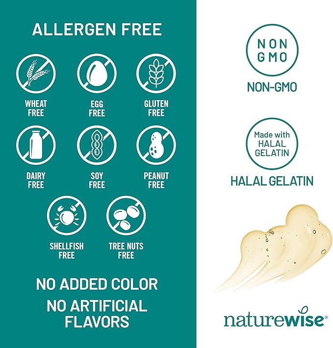 NatureWise Omega 3 Fish Oil - 500 mg per Pill - EPA & DHA - Immune Support, Brain Health & Optimal Wellness - Gluten and Soy Free, Non-GMO - 90 Softgels[3-Month Supply]