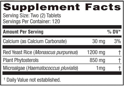 Red Yeast Rice Plus 1200 mg, 240 Tablets Plant Phytosterols 850 mg. per Serving .#B