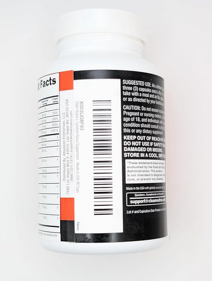Clean Nutraceuticals L Tyrosine Mucuna Pruriens Bacopa Monnieri Ashwagandha Focus Supplement w/N-Acetyl Cysteine NAC 5-HTP Ginkgo Biloba Alpha GPC Vitamin C D B1 B12