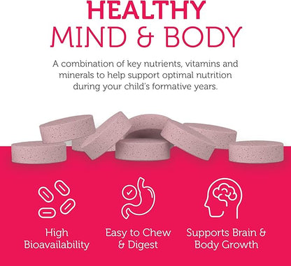 Zahler Kids Multivitamin Chewable Vitamin Tablet - Complete One Daily Kids Vitamins Supplement - Contains 20+ Minerals & Vitamins for Kids & Toddlers - Kosher Multivitamins Cherry Flavor (180)