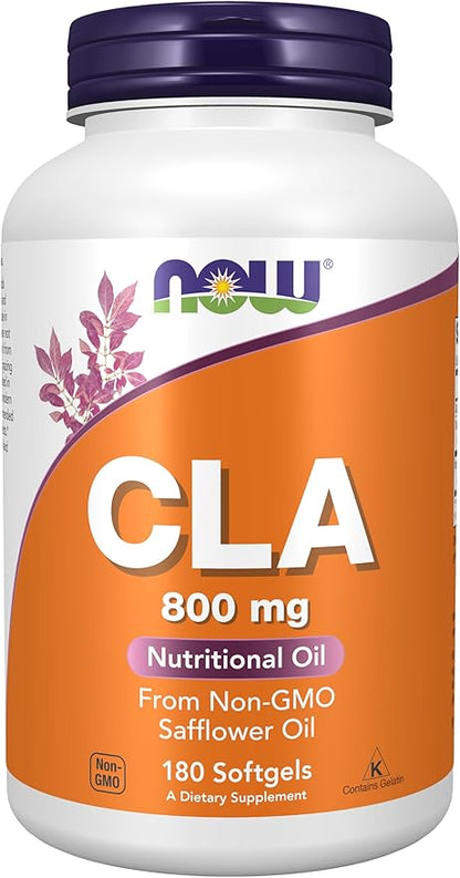 NOW Supplements, CLA (Conjugated Linoleic Acid) 800 mg, 180 Softgels