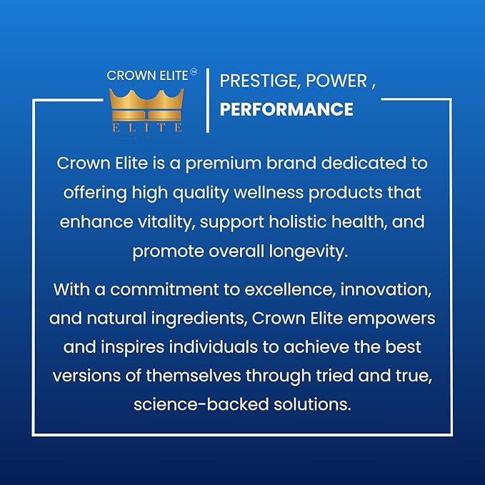 Crown Elite Premium Collagen Supplement - Nutritional Supplement for Skin, Hair, Joint, Nerve, & Bone Support | Premium Anti-Aging Support | Non-GMO, Easy to Digest Organic Vegan Capsules
