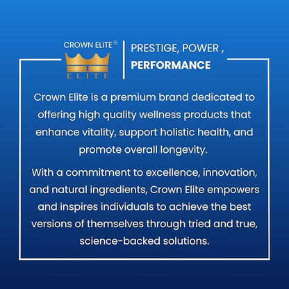 Crown Elite Premium Collagen Supplement - Nutritional Supplement for Skin, Hair, Joint, Nerve, & Bone Support | Premium Anti-Aging Support | Non-GMO, Easy to Digest Organic Vegan Capsules