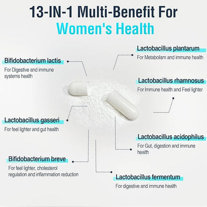 120 Billion CFU Probiotic - Menopause Support Probiotics for Women, Natural Menopause Probiotic Supplement for Hot Flashes Night Sweats Mood Swings Hormone Balance Gut & Immune Health- 120 Caps