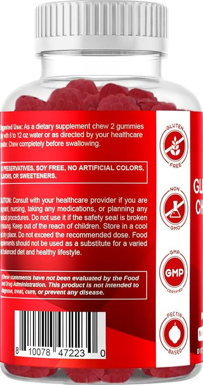 Vitamatic Glucosamine Chondroitin Gummies with MSM & Vitamin E – Joint Support Formula – 60 Pectin-Based Vegan Gummies
