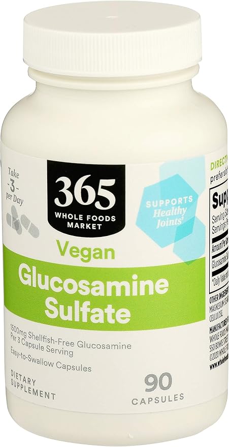 365 by Whole Foods Market, Glucosamine Sulfate 1500 Mg, 90 Veg Capsules (Pack of 2)