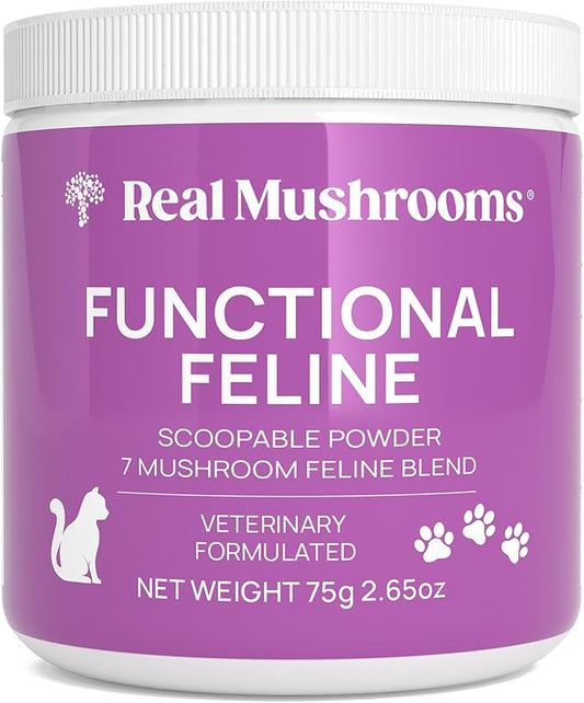 Cat Vitamins Supplement - 2.65 oz Cat Mushroom Functional Feline Supplement - Mushroom Blend Powder - - Mushroom Powder with Antarctic Krill, Ashwagandha & Functional Organic Mushrooms