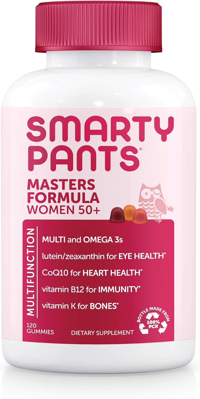 SmartyPants Gummy Multivitamin for Women 50 and Over: Omega 3 Fish Oil (EPA/DHA), Methylfolate & Teen Girl Multivitamin Gummies: Omega 3 Fish Oil (EPA/DHA), Vitamin D3, C, Vitamin B12