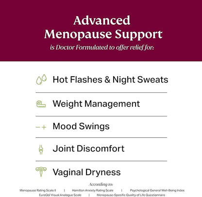Clinically Proven Menopause Supplement (2 Pack) for Weight Management, Hot Flashes, Night Sweats and Low Energy | Ashwagandha Multi-Symptom Menopause Supplement for Women