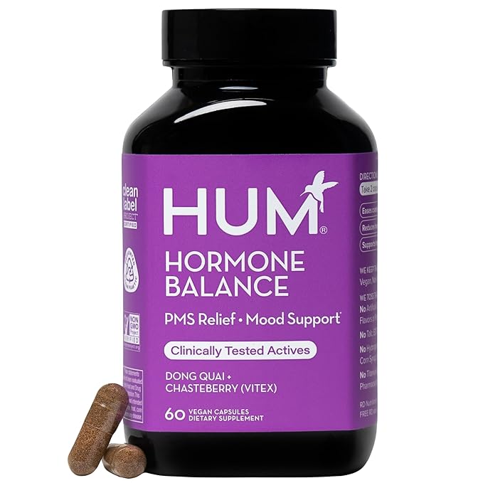 HUM Hormone Balance - Supplement for Women's Health - Support for Cramps, Cravings, Irritability & Hormonal Balance - Chasteberry & Dong Quai Women's Monthly Support (60-Count)