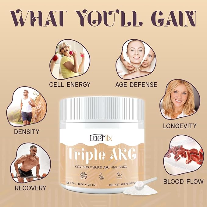 11-in-1 AKG Supplement – Calcium AKG, AAKG, OKG, GKG, CoQ10, Vitamin B3 - Supports Mitochondria, Cellular Energy, Longevity & Age Defense – High Absorption - 30 Servings