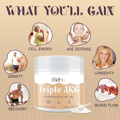 11-in-1 AKG Supplement – Calcium AKG, AAKG, OKG, GKG, CoQ10, Vitamin B3 - Supports Mitochondria, Cellular Energy, Longevity & Age Defense – High Absorption - 30 Servings