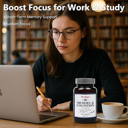 Dr. Brian Focus Supplement, Brain Supplements for Memory and Focus - Extra Strength Nootropic Supports Concentration, Mental Clarity, Brain Health for Men & Women - 30 Capsules