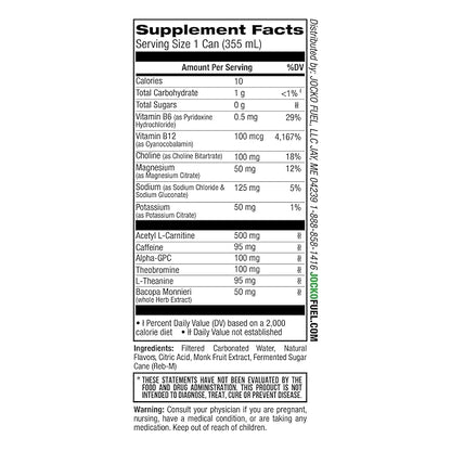 Jocko GO Energy Drink - KETO, Vitamin B12, Vitamin B6, Electrolytes, L Theanine, Magnesium- Energy Boost, Sugar Free Nootropic Monk Fruit Blend - 12 Pack (Lemon Lime)