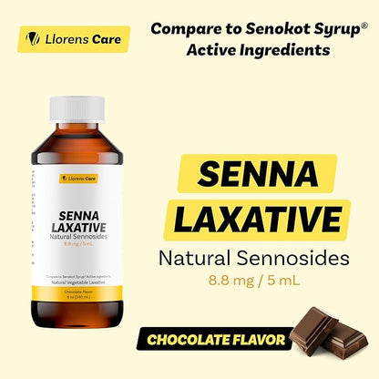 Senna Liquid Sennosides Senna Laxative by Llorens Care 8.8 mg. 5 mL. Made from Natural Sennosides. Liquid Laxative Alleviate Constipation & Provide Relief. Compared to Senokot. Senna Syrup