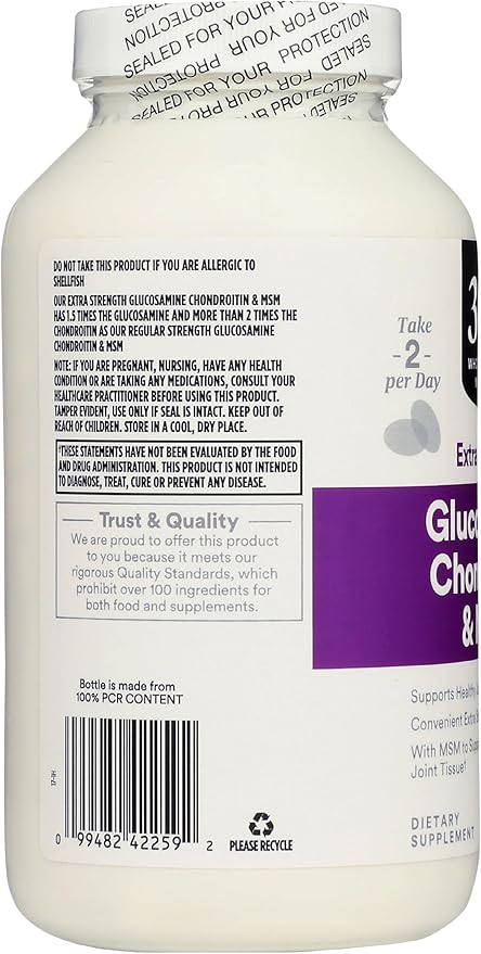 365 by Whole Foods Market, Glucosamine Chondroitin X Strength MSM, 240 Tablets
