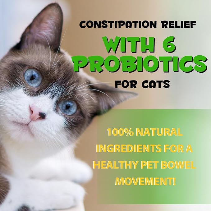 Cat Constipation Relief, Constipation Relief for Cats, Natural Cat Laxatives for Constipation, Cat Stool Softener, 2 fl.oz