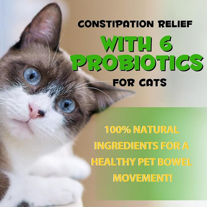 Cat Constipation Relief, Constipation Relief for Cats, Natural Cat Laxatives for Constipation, Cat Stool Softener, 2 fl.oz