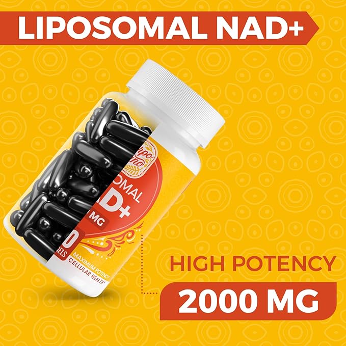 2000 MG NAD Supplement, Liposomal NAD+ with High Absorption, More Efficient Than Nicotinamide Riboside, Pure & Plus Boosting Supplement, Aging Defense, Metabolism & Cellular, 120 softgels
