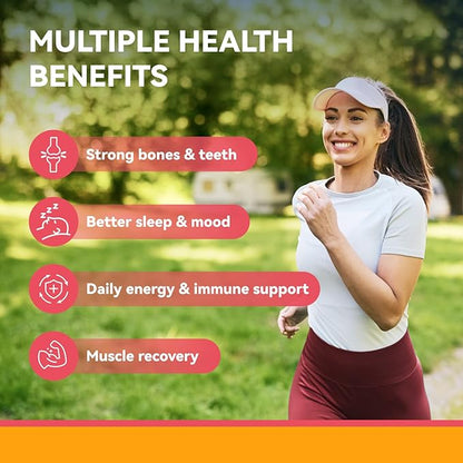 2 Pack Calcium Magnesium Zinc Gummies with Vitamin D3, K2, B12 & B6 for Women and Men, Calcium Citrate with Boron, Copper and Ashwagandha for Bone, Muscles, Calm Mood & Sleep Support, Immune Health