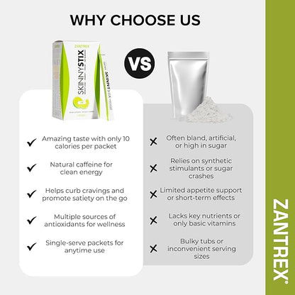 SkinnyStix Lime GLP-1 Support Powder Energy Drink, Metabolic Support, Appetite Control, Natural Energy Boost | 15 Single-Serving Packets