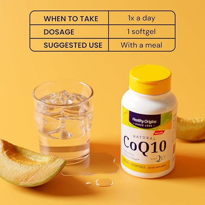 Healthy Origins CoQ10 (Kaneka Q10), 300 mg - Heart Health & Energy Supplement - Gluten-Free & Non-GMO Supplements - 150 Softgels