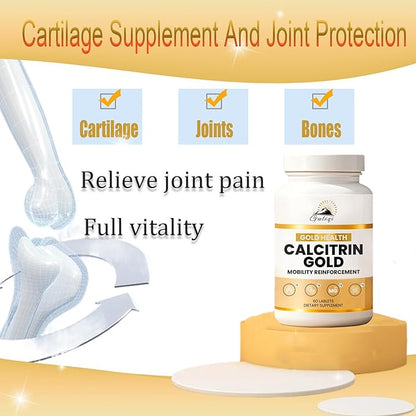 Calcitrin Gold - Calcitrin Gold Pastillas 𝐏𝐚𝐫𝐚 𝐃𝐨𝐥𝐨𝐫 𝐃𝐞 𝐀𝐫𝐭𝐫𝐢𝐭𝐢𝐬, Support for Bone Health, 60 Tablets