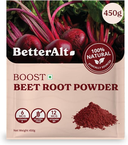 Beet Root Powder - 16oz, 100% Natural Nitric Oxide Booster, Beet Juice Powder, Superfood for Healthy Heart, Beets Powder Supplement, Beetroot Powder, 112 Servings,1lb