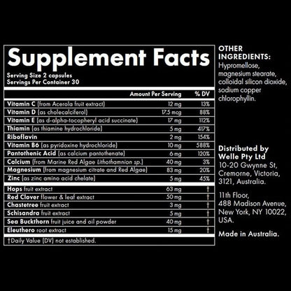 WelleCo The Goddess Elixir Menopause Supplement, Hormone Balance for Women, Supports Perimenopause and Post Menopause, Helps Night Sweats, Hot Flashes, with Vitex, B Vitamins, Red Clover, 60 Capsules