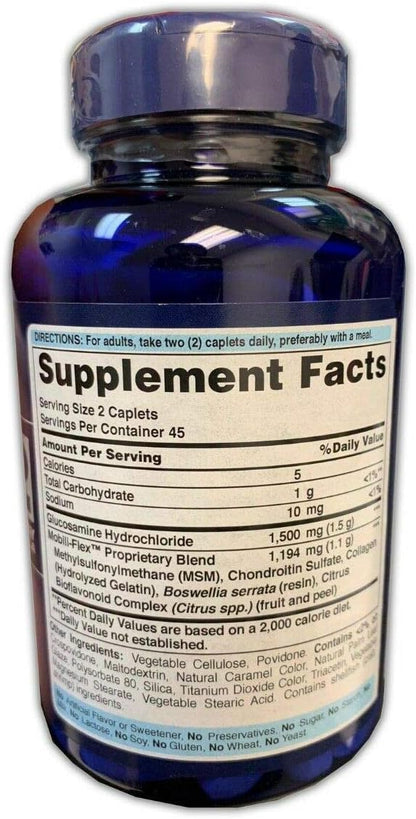 Puritan's Pride Triple Strength Glucosamine, Chondroitin & MSM Joint Soother, 90 Coated Caplets