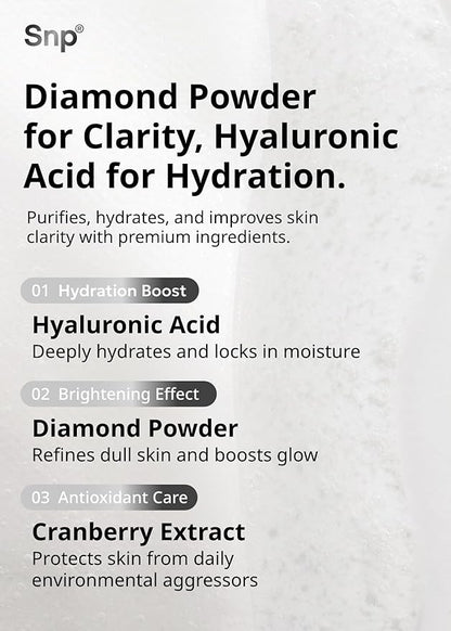 [K Beauty] Diamond Ampoule Sheet Mask | Tightening, Hydrating, and Nourishing with Real Diamonds for All Oily Skin Types | Korean Face Mask Skincare | Facial Moisturizing | 10 Sheets