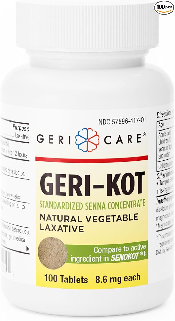 Gericare Geri-kot Natural Vegetable Laxative-100 Tablets by Geri-Care