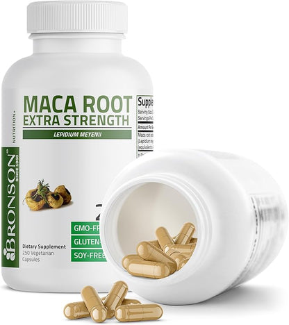 Bronson Maca Root Extra Lepidium Meyenii, Non-GMO, 250 Vegetarian Capsules