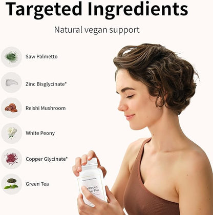 Nourished AndroEase Plus for Women’s Health - Vegan Supplement with Zinc & Saw Palmetto for Wellness Support, Vitality, and Daily Balance - Natural Formula for Women’s Care (360 Capsules)