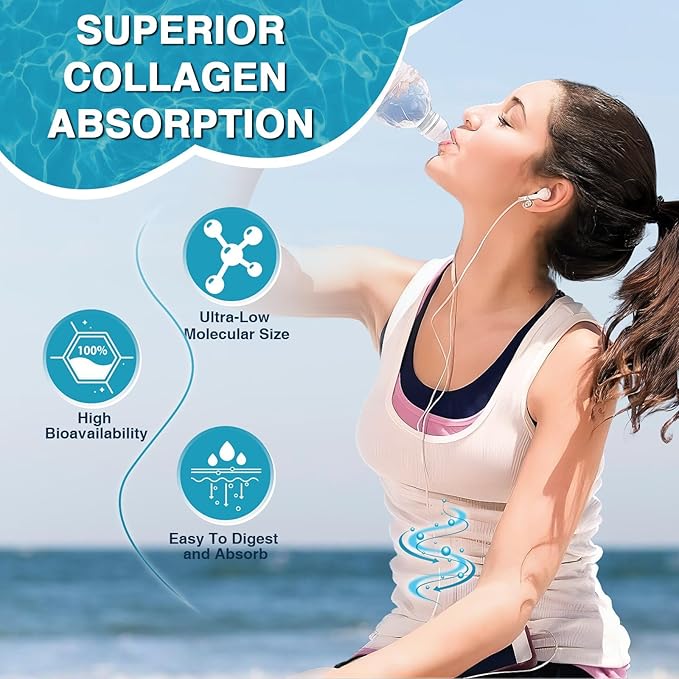 Marine Collagen Peptides Powder with MSM + GC, Multi Type I & III Collagen with Hyaluronic Acid, Vitamin C & E for Skin, Hair & Nails, Wild-Caught Fish, 45 Servings