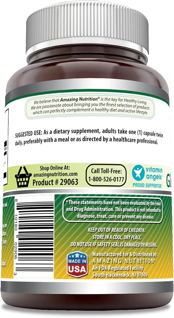 Amazing Formulas Glucosamine Sulfate 1000 mg Capsules Supplement | Non-GMO | Gluten Free | Made in USA (2 Pack | 120 Count)